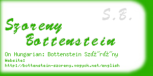 szoreny bottenstein business card